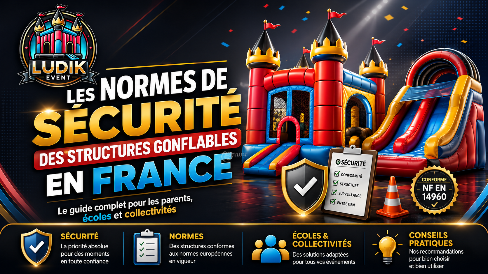 Les normes de sécurité des structures gonflables en France : le guide complet pour les parents, écoles et collectivités